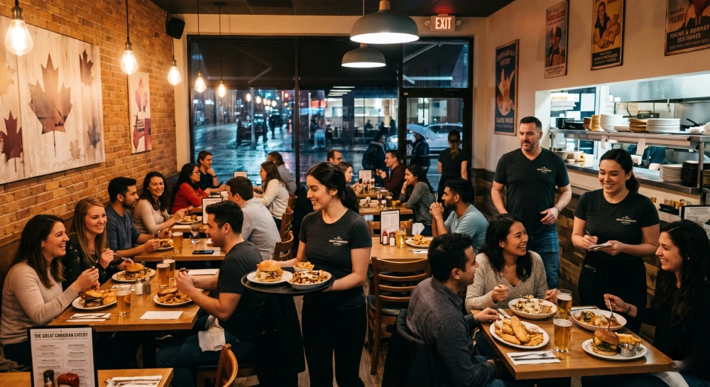 A busy, profitable restaurant operating efficiently with optimized food costs.